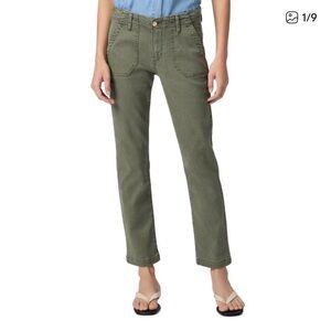 PAIGE Mayslie Straight Leg Pants in Vintage Ivy Green